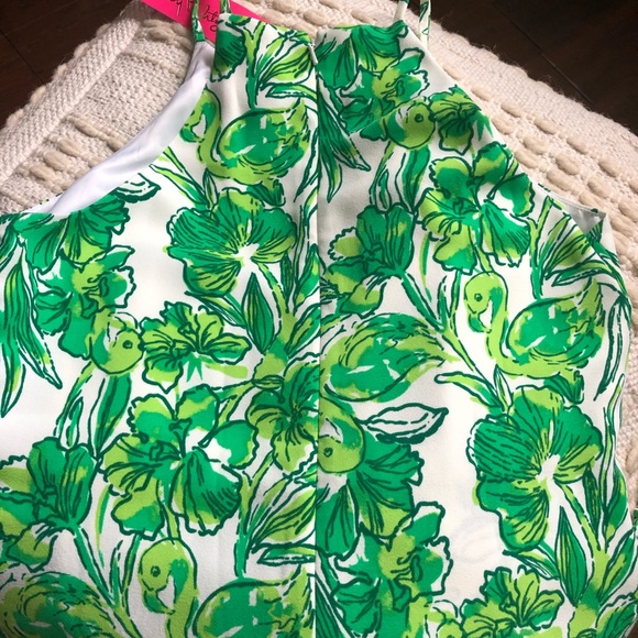 Lilly Pulitzer Pearl Romper in Flamingo - Picture 5 of 5